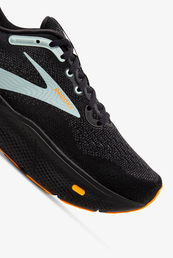 Brooks Men's Ghost Max Black/Orange/Cloud Blue Athletic Lace Up