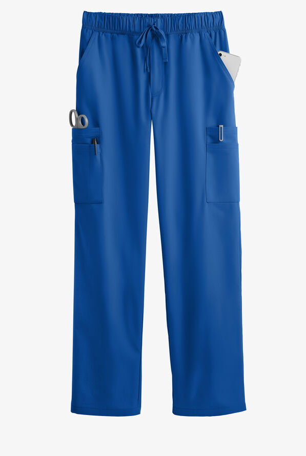 Butter-Soft Originals Men's 9-Pocket Straight Leg Cargo Scrub Pants - Royal - 1
