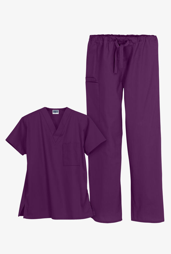 Conjunto de uniforme médico unisex UA Strictly Scrubs - Eggplant - 1