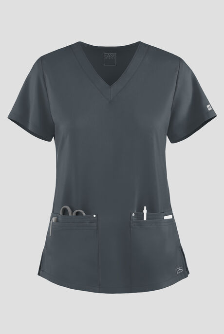 Easy STRETCH Lina Mitered Women's 4-Pocket V-Neck Scrub Top