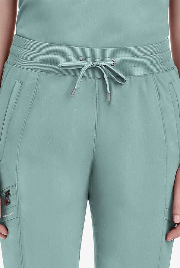 Pantal&oacute;n m&eacute;dico Healing Hands Purple Label Toby STRETCH estilo jogger con 7 bolsillos y cord&oacute;n para mujer - Rain Water - 3