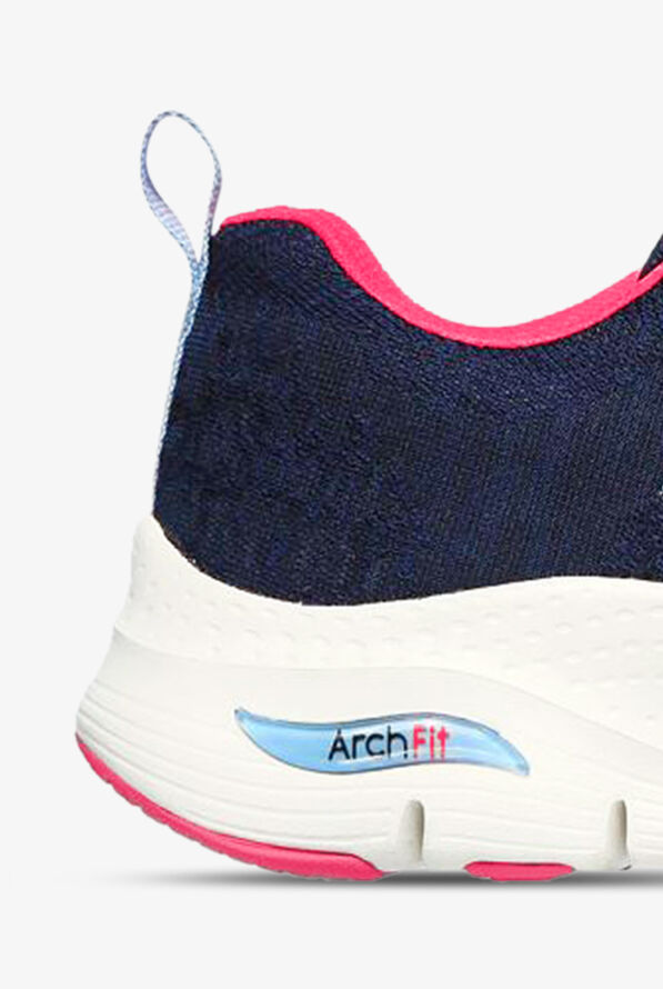 Skechers Sport Women's Arch Fit Comfy Wave Navy/Hot Pink Trim Athletic Lace Up Nursing Shoes - null - 2