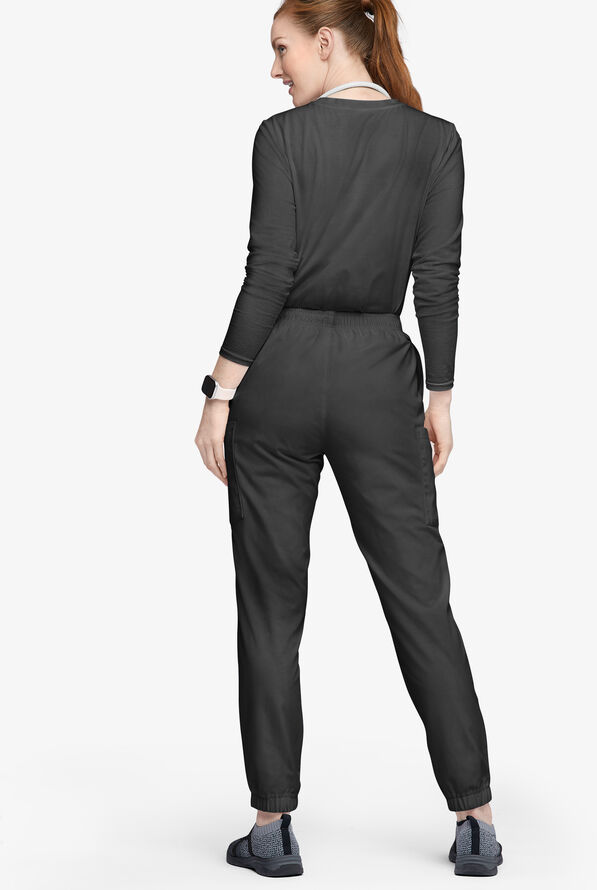 Butter-Soft Originals Women's 7-Pocket Tapered Jogger Cargo Scrub Pants - Tall - Black - 3