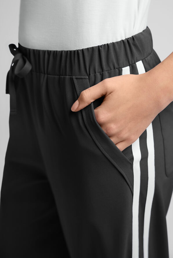 Easy STRETCH Women's Relaxed Fit Wide Leg Scrub Pant - Onyx Black - 5