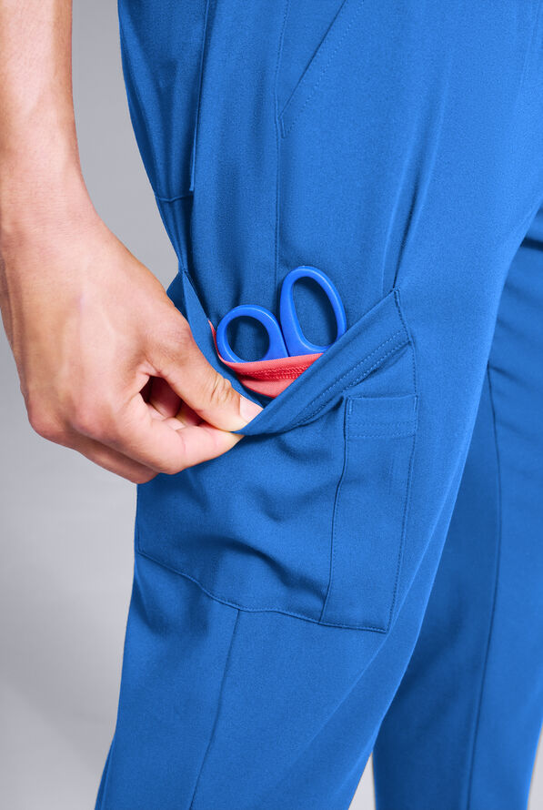 Pantal&oacute;n m&eacute;dico Hypothesis S-R Shift Ready estilo cargo con piernas rectas y 8 bolsillos para hombre - Royal - 5