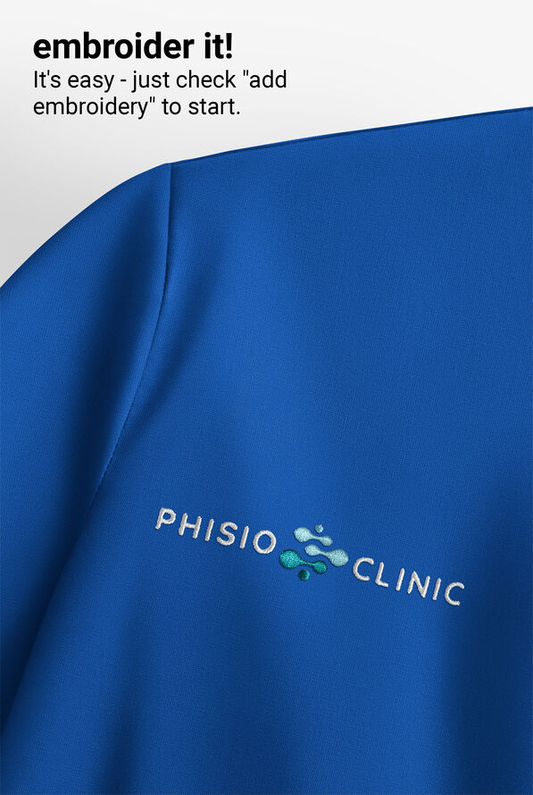 Med Couture Amp Knit Women's 2-Pocket STRETCH Crew Neck Scrub Top - Royal - 3