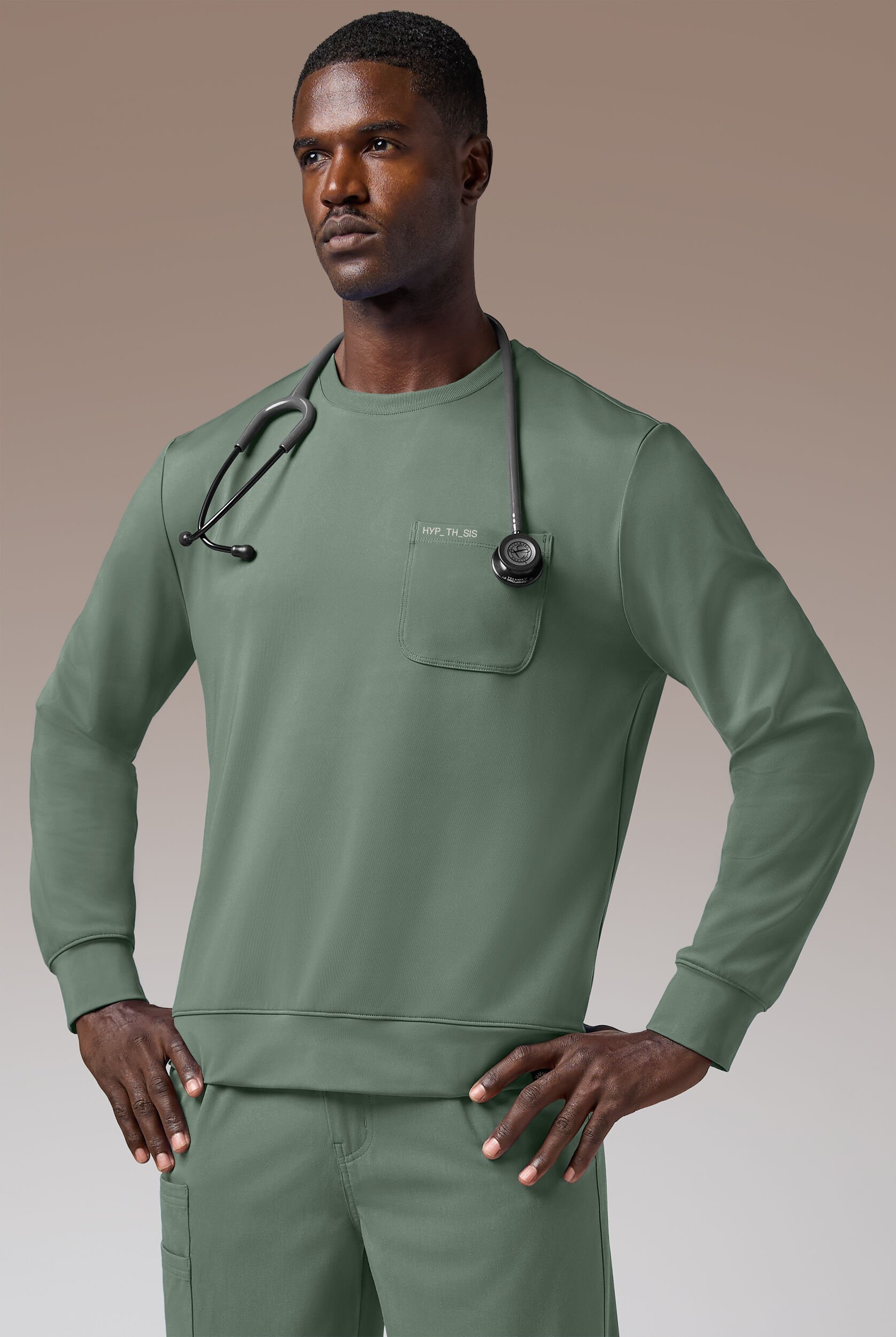 Hypothesis Omni Base Men's Knit Crew Neck Scrub Pullover