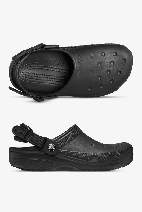 Crocs Unisex Classic Work Black Clogs - Black - 1
