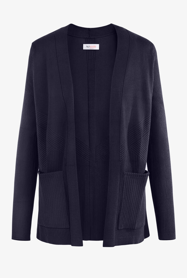 Cardigán médico koi Essentials Kori con cuello en V y 2 bolsillos para mujer - Navy - 1