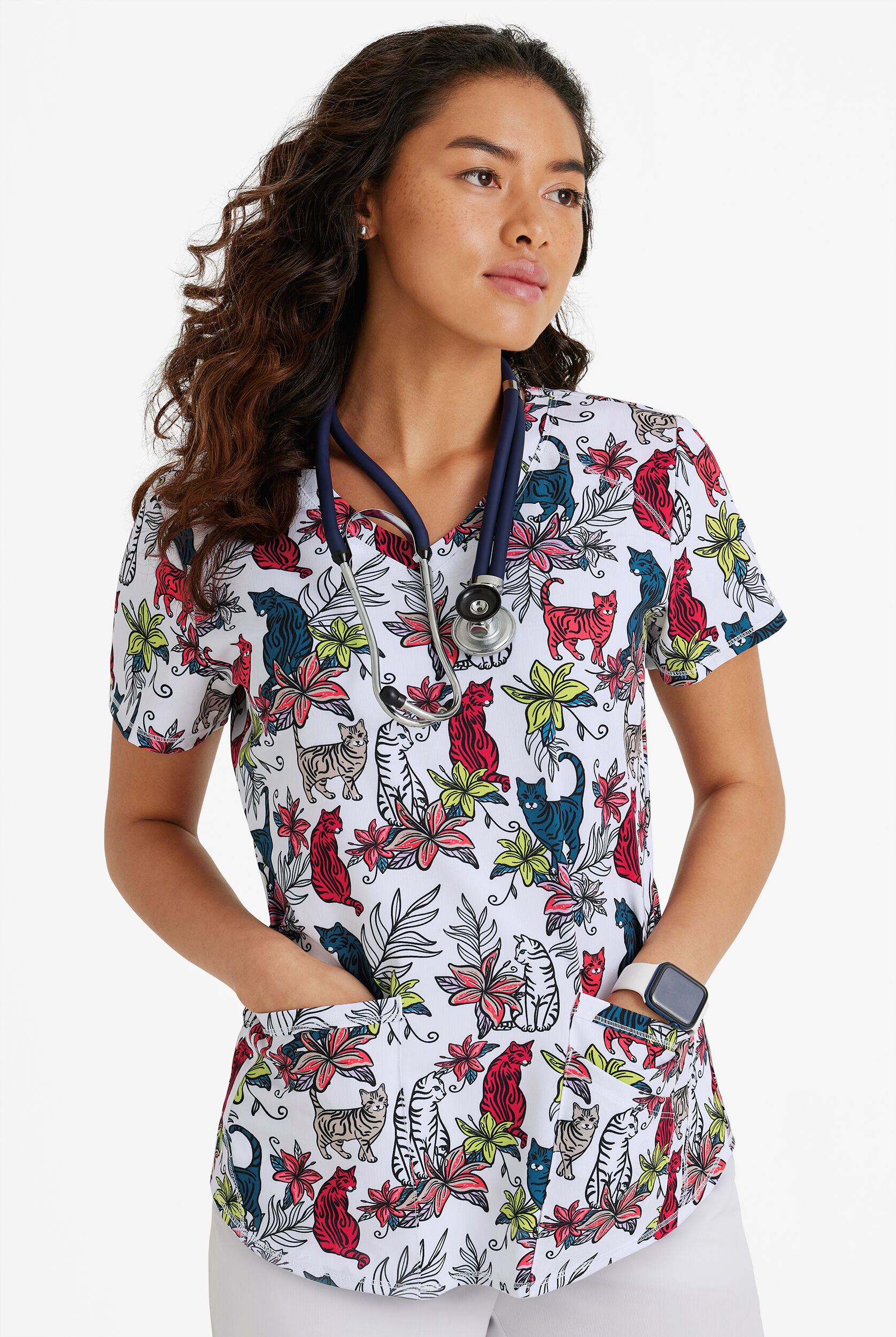 トップス CAT Diesel all-over cat-print short-sleeved T-shirt | White