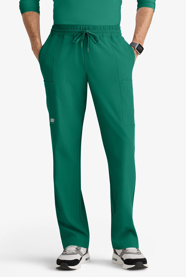 Skechers by Barco Horizon Men's 5-Pocket STRETCH Cargo Scrub Pants - Hunter - 1