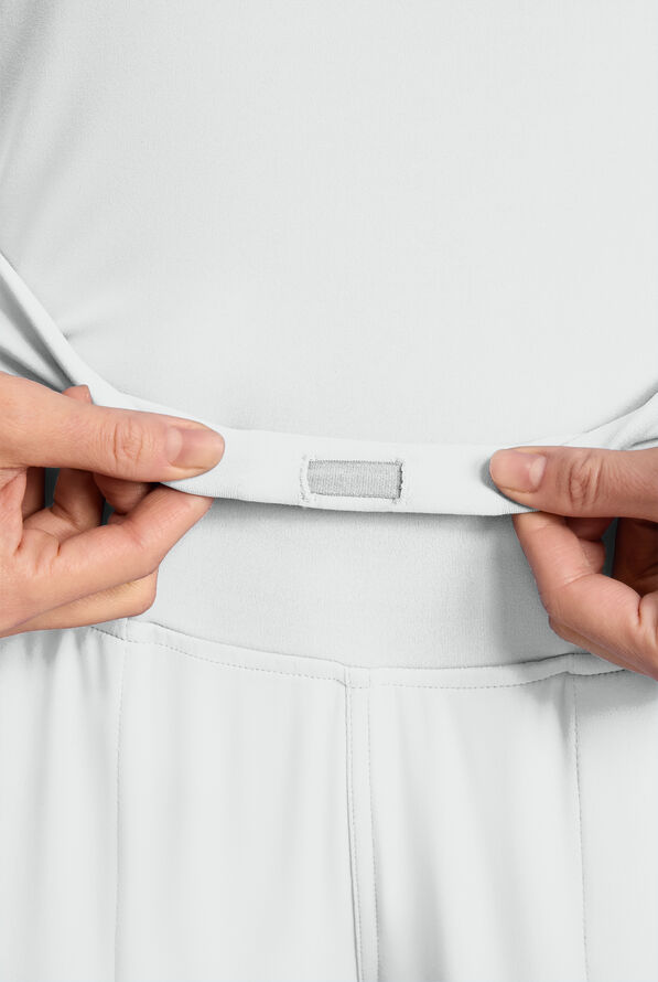 Cherokee Achieve Women's 5-Pocket STRETCH Cargo Jogger Knit Scrub Pants - White - 3