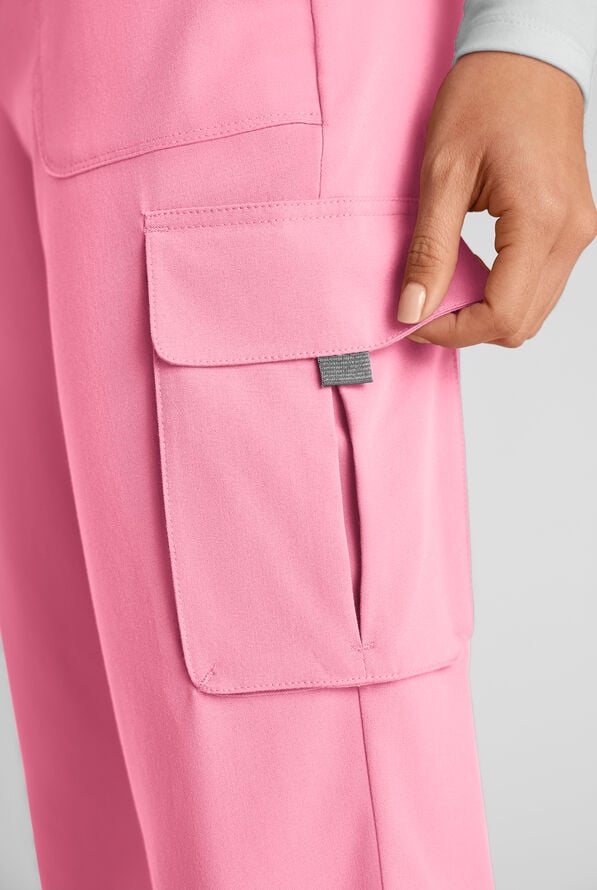 Pantal&oacute;n m&eacute;dico Grey's Anatomy by Barco Emerge Parker STRETCH con piernas anchas estilizadas y 4 bolsillos para mujer - Glow Pink - 4