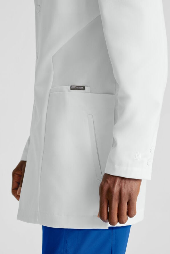Grey's Anatomy by Barco Derek Men's  35" 6-Pocket Lab Coat - Long - White - 5