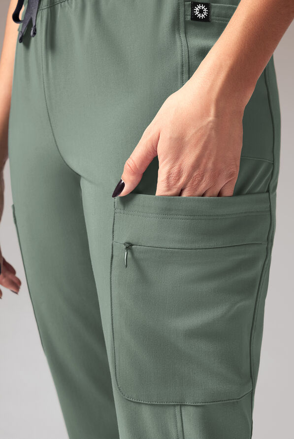 Hypothesis Cache Women&rsquo;s 6-Pocket Jogger Scrub Pant - Mineral - 5