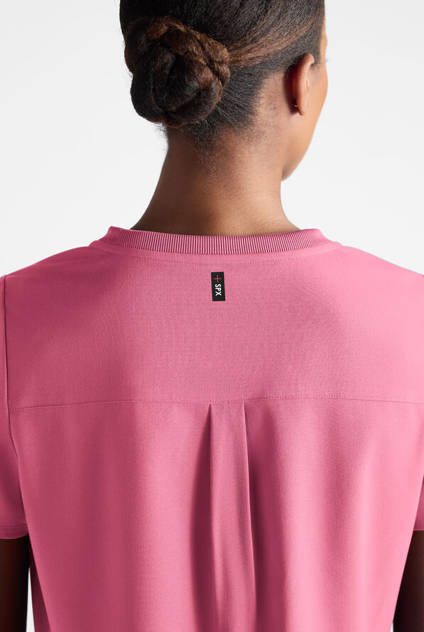 Blusa m&eacute;dica Grey's Anatomy by Barco Emerge STRETCH con cuello redondo y 1 bolsillo para mujer - Glow Pink - 7
