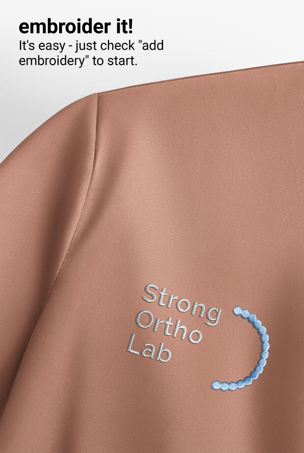 Healing Hands Purple Label Journey Women's 2-Pocket STRETCH Dolman Sleeve Mandarin Collar Scrub Top - Santa Fe Tan - 6