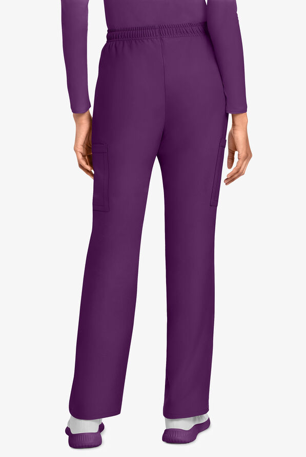 Cherokee Workwear Originals Ultra Women's 4-Pocket Drawstring Cargo Scrub Pants - Eggplant - 4