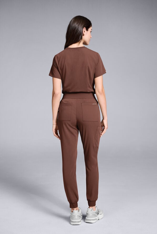 Hypothesis Women's Base 6-Pocket Jogger Scrub Pant - Bitter Chocolate - 2