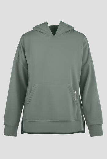 Wink Unwind Women's 1-Pocket STRETCH Fleece Hoodie Scrub Jacket