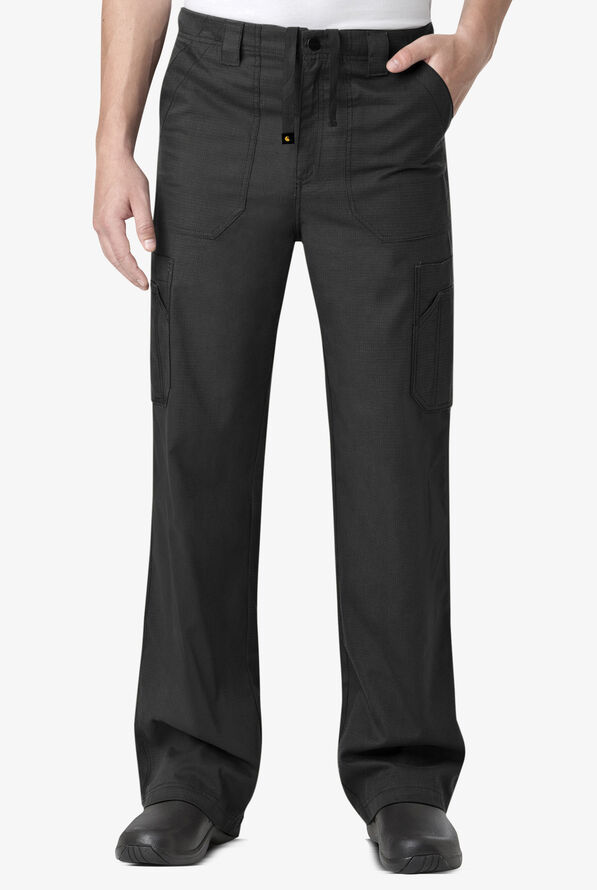 Carhartt Ripstop Men's 8-Pocket Multi-Cargo Scrub Pants - Short - Black - 1