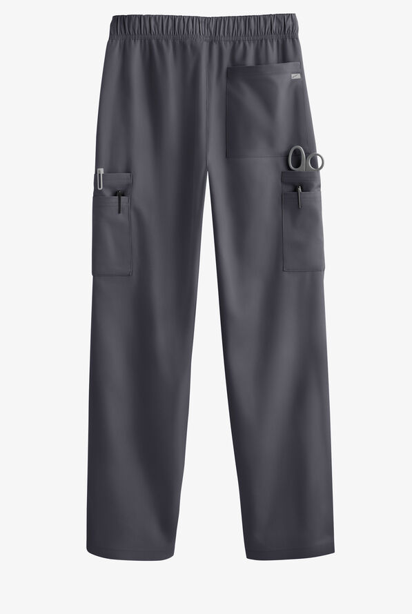 Butter-Soft Originals Men's 9-Pocket Straight Leg Cargo Scrub Pants - Pewter - 3