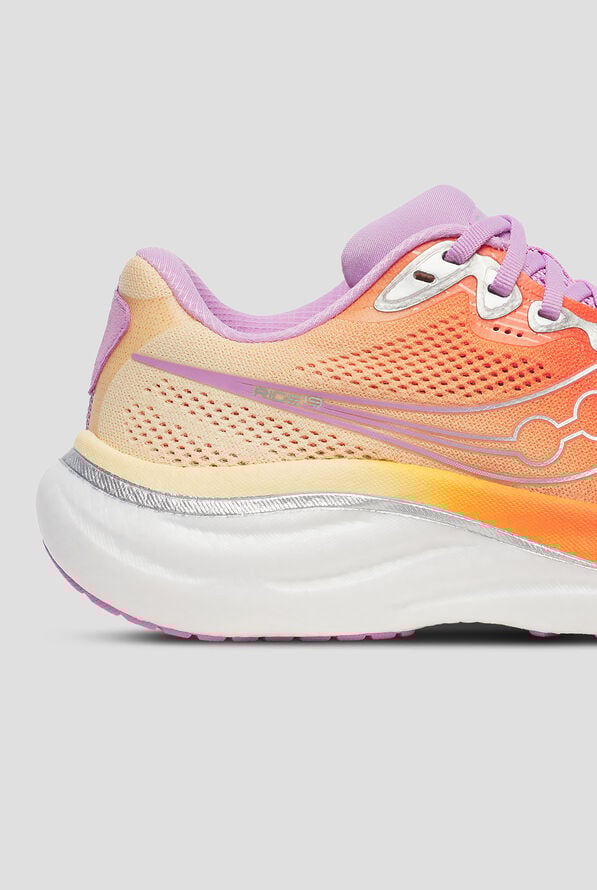 Saucony Women's Ride 19 Fire / Orchid Athletic Lace Up Shoes - null - 4