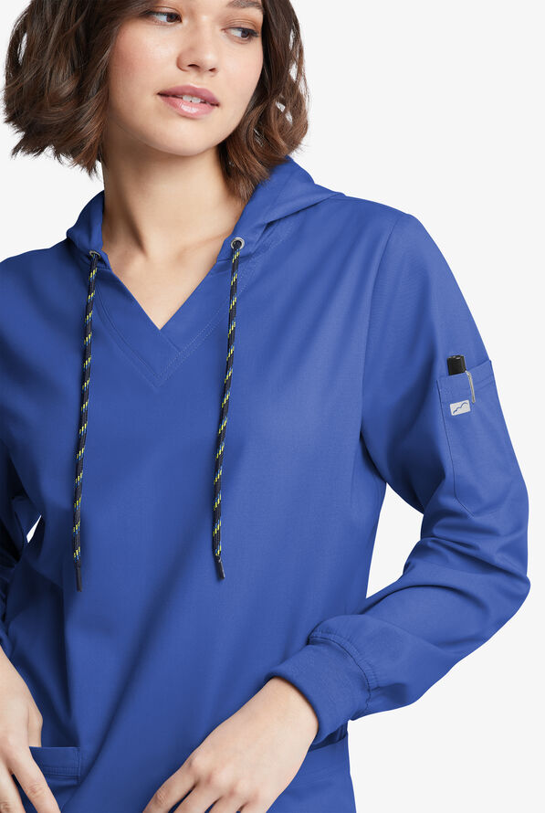 Sudadera m&eacute;dica manga larga Butter-Soft Originals con capucha y 5 bolsillos para mujer - Galaxy - 5