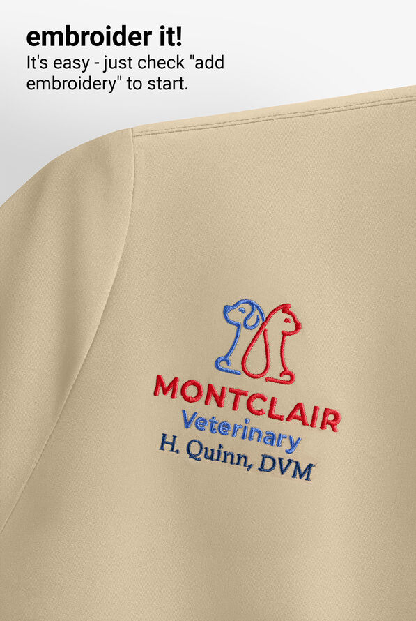 Cherokee Workwear Women's 3-Pocket V-Neck Scrub Top - Khaki - 4