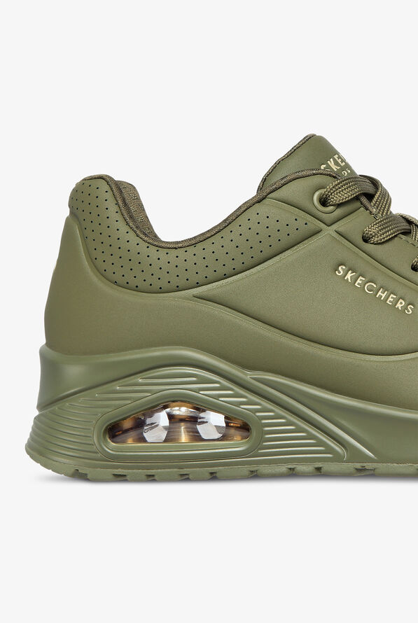 Skechers Street Women's UNO - STAND ON AIR Olive Ahtletic Lace Up Nursing Shoes - null - 4