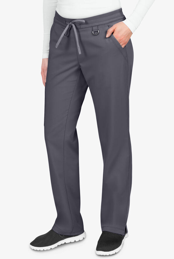 Healing Hands Purple Label Tamara Women's 6-Pocket STRETCH Convertible Drawstring Cargo Scrub Pants - Pewter - 1