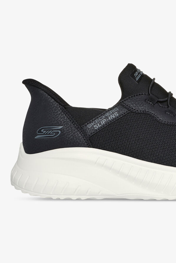 Skechers Bobs Men's SLIP-INS Sport Squad Chaos Black Athletic Nursing Shoes - Black - 4