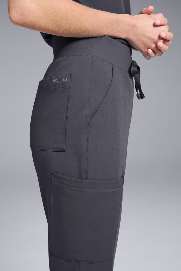 Hypothesis Women's Base 6-Pocket Jogger Scrub Pant - Pewter - 3