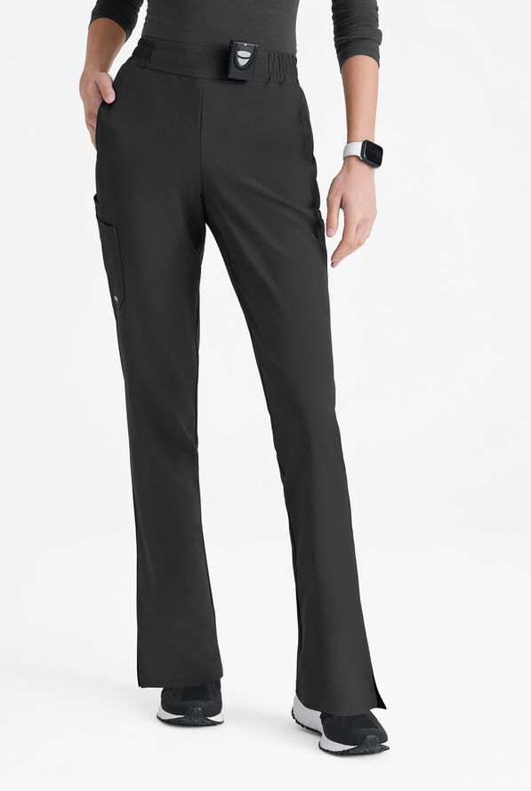 Pantalón médico Grey's Anatomy by Barco Evolve STRETCH Cosmo estilo cargo con 6 bolsillos para mujer - Black - 1