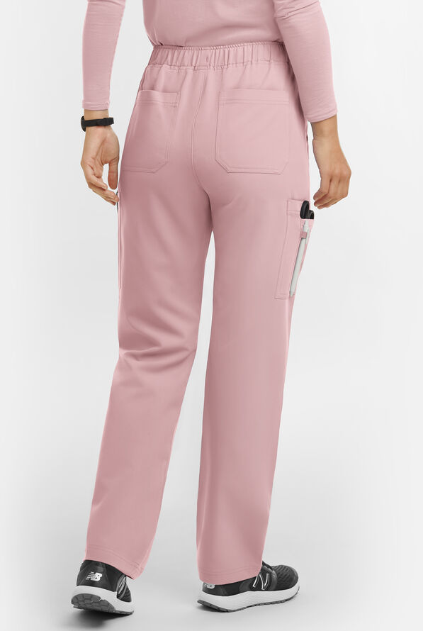 MOVEMENT by Butter-Soft Rigel Women's 9-Pocket Interior Drawstring STRETCH Scrub Pants - Mauve Shadow - 2