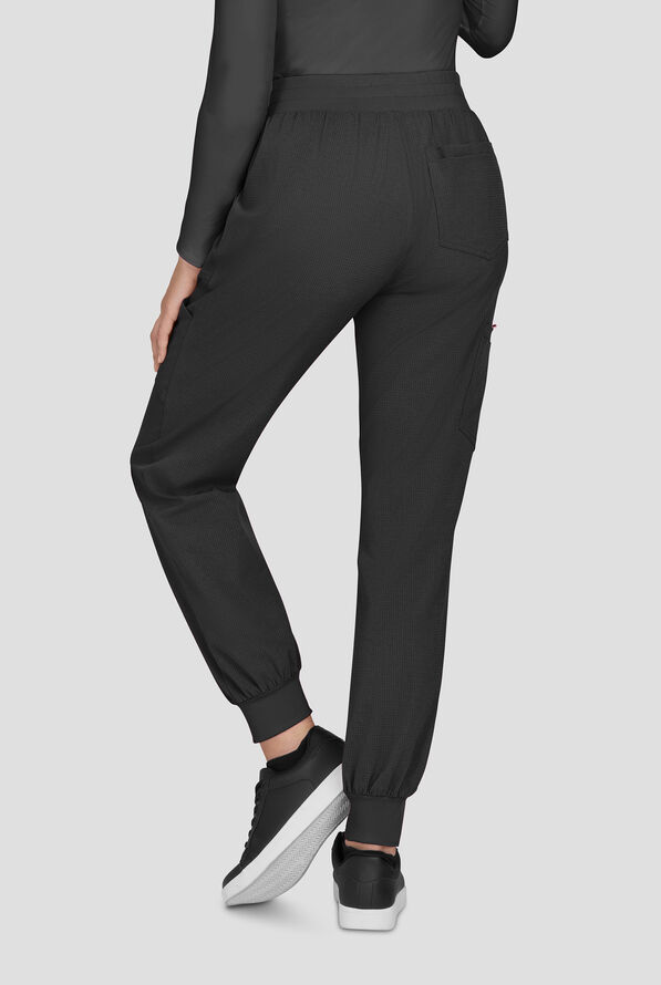 koi Solis Hettie Women's 7-Pocket STRETCH Jogger Cargo Scrub Pants - Black - 4