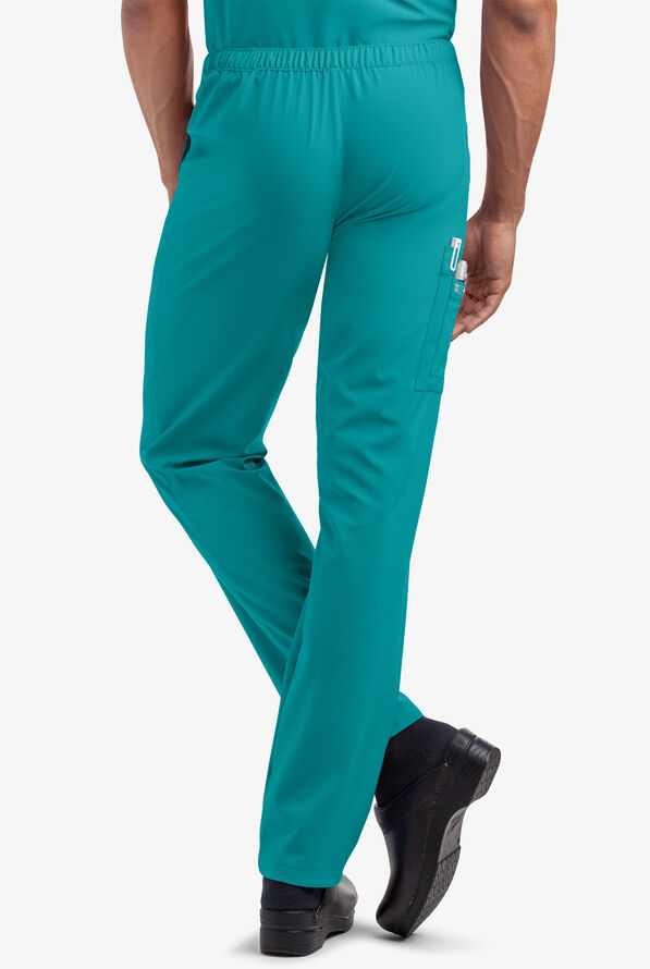 Easy STRETCH Morgan Unisex 5-Pocket Drawstring Scrub Pants - Teal - 3