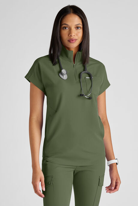 Blusa médica ReSurge Rhine de corte holgado (oversized) con 5 bolsillos para mujer