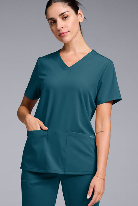 Hypothesis Women's Base 3 Pocket V-Neck Scrub Top
