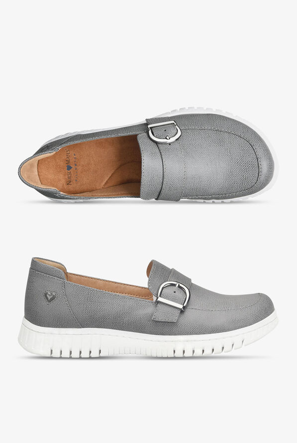 Nurse Mates Women's Daisy Slip On Nursing Shoes - Grey - 1