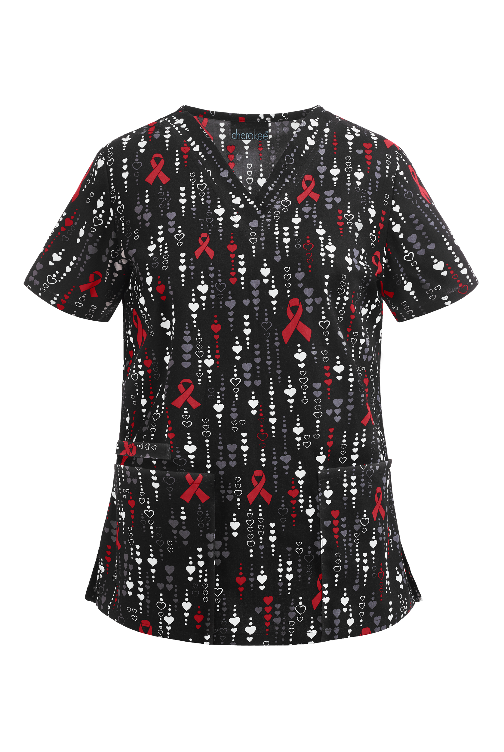Blusa médica estampada Cherokee Love Your Heart, Uniformes Médicos con  Cinta Rosa