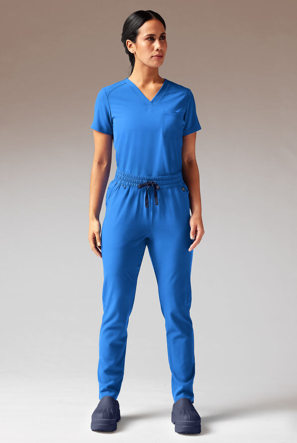 Hypothesis A-D All Duty Women’s 6-Pocket Slim Straight-Leg Scrub Pant - Royal - 4