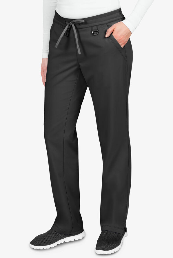 Healing Hands Purple Label Tamara Women's 6-Pocket STRETCH Convertible Drawstring Cargo Scrub Pants - Black - 1