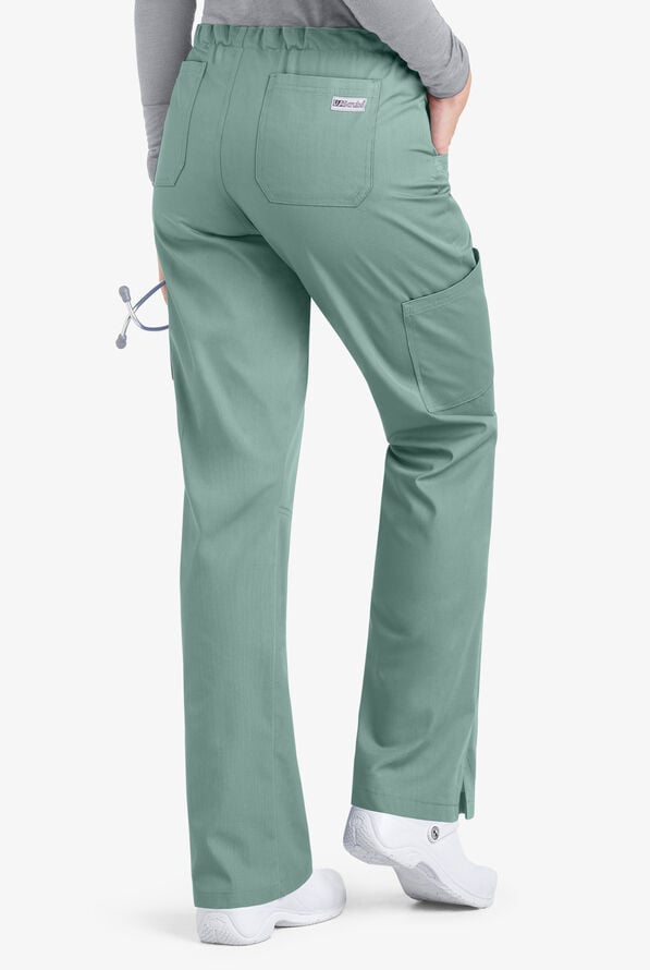 UA Best Buy Scrubs Women's 6-Pocket Drawstring Cargo Pants - Seaspray - 2