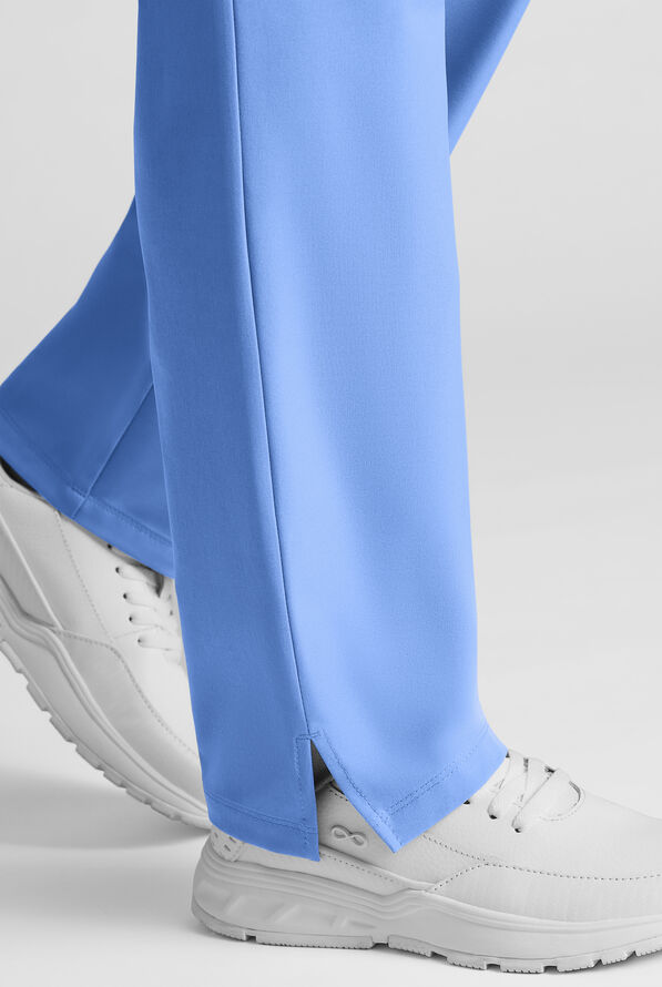 Pantalón médico WhisperLite de estilo moderno con piernas rectas para mujer - Ceil Blue - 6