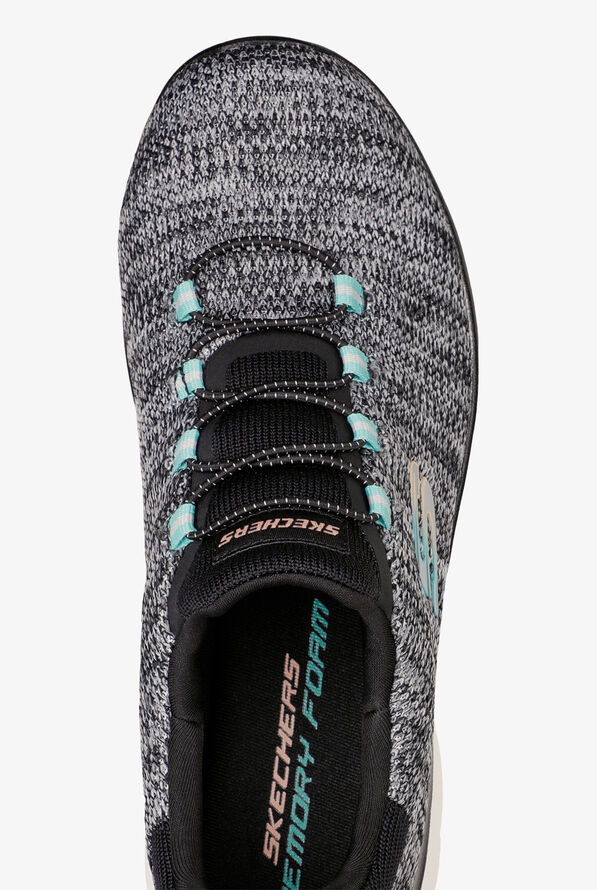 Skechers Sport Women's Summits Flyness Black Athletic Slip On Nursing Shoes - null - 2