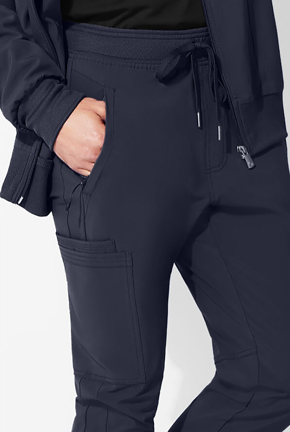 Infinity Men's 5-Pocket STRETCH Cargo Jogger Scrub Pants - Tall - Navy - 3
