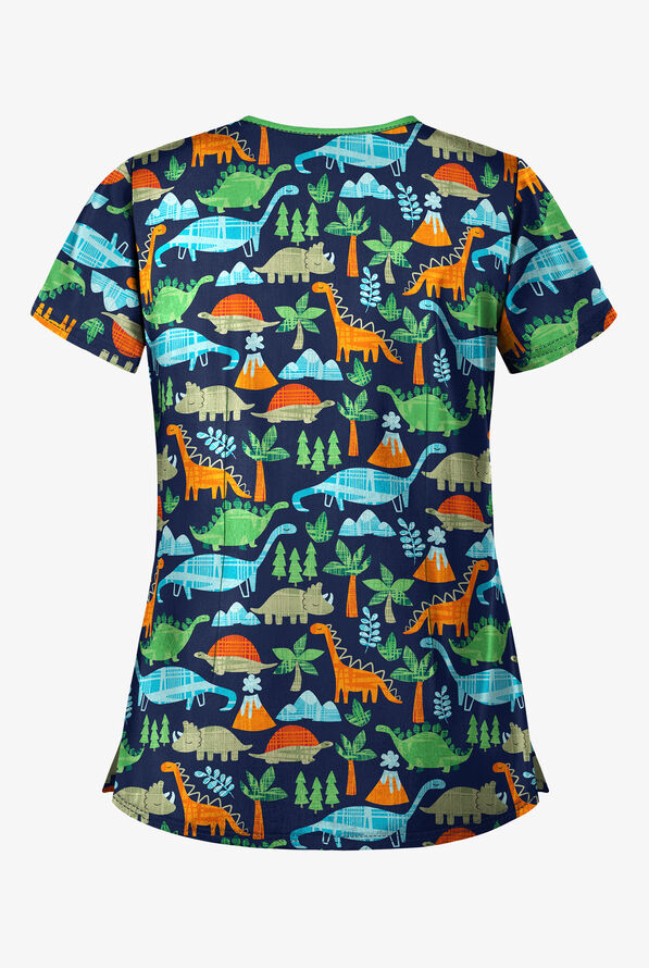 UA Dino Story Navy Print Scrub Top - null - 2
