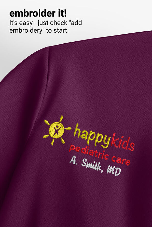 UA Best Buy Scrubs Women's 3-Pocket Snap Front Scrub Top - Wine - 5