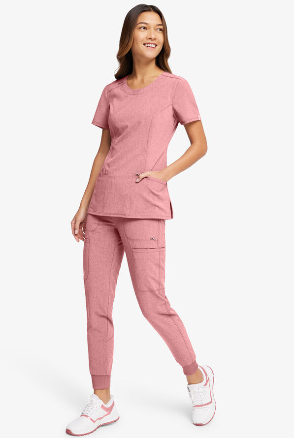 Cherokee Infinity Scrubs Round Neck Scrub Top, Infinity Scrubs
